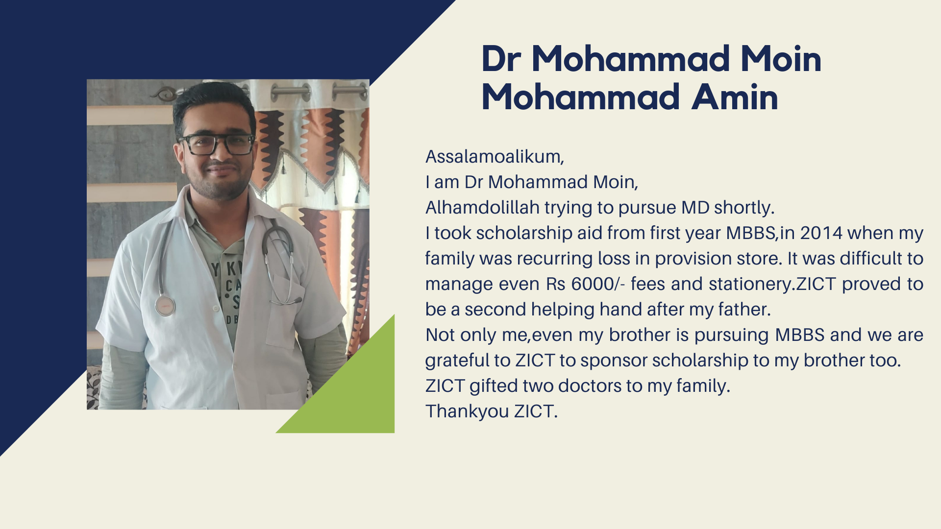 Dr Faizan Success Story